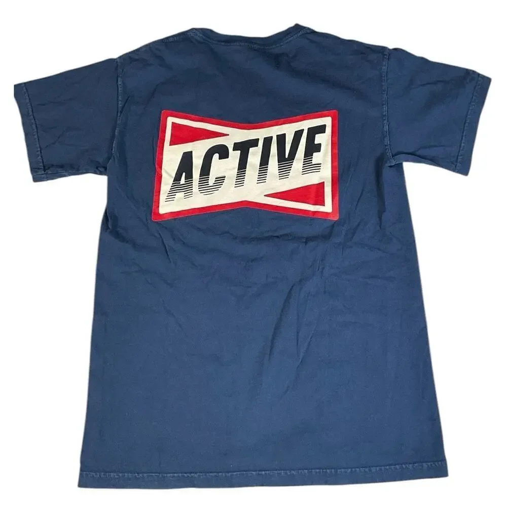 Bundle The North Face & Active T-Shirts Mens SM Black & Blue Skater 100% Cotton